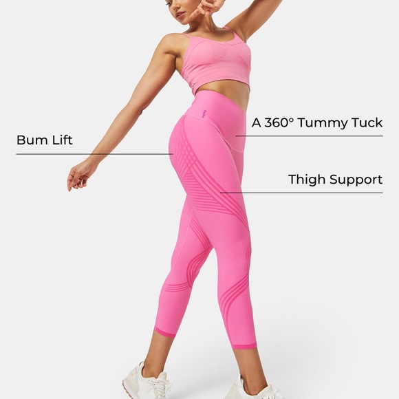 Pink Fanka Body Sculpt Full Length Leggings sz M - Picture 6 of 12